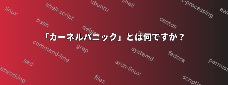 「カーネルパニック」とは何ですか？