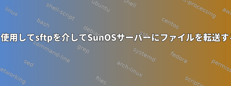 FileZillaを使用してsftpを介してSunOSサーバーにファイルを転送する方法は？