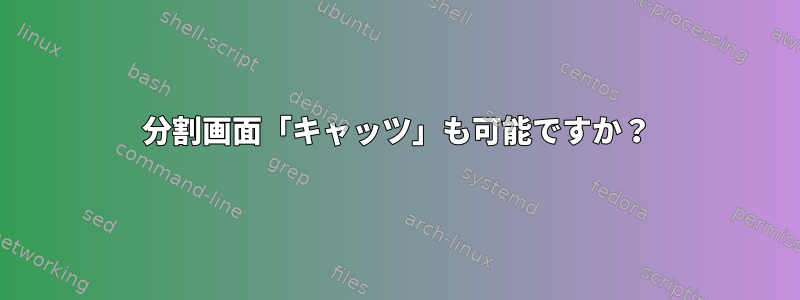 分割画面「キャッツ」も可能ですか？