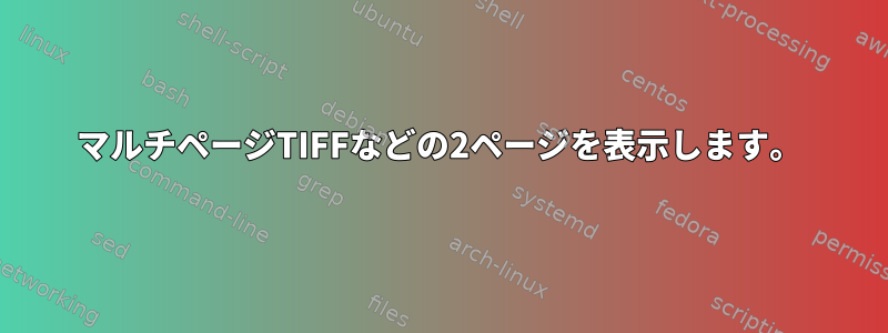 マルチページTIFFなどの2ページを表示します。