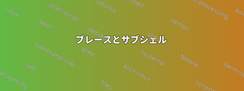 ブレースとサブシェル