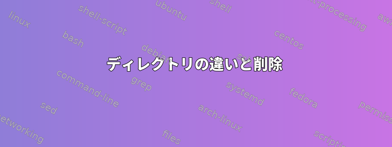 ディレクトリの違いと削除