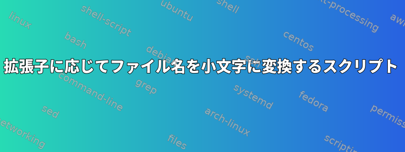 拡張子に応じてファイル名を小文字に変換するスクリプト