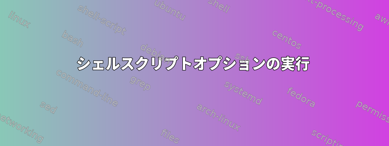 シェルスクリプトオプションの実行