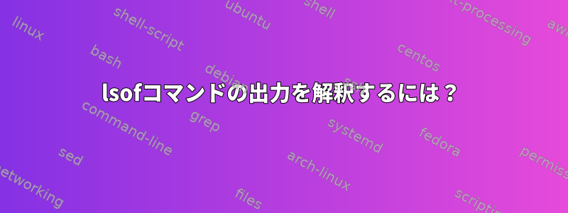 lsofコマンドの出力を解釈するには？