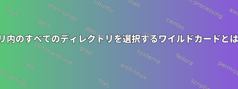 ディレクトリ内のすべてのディレクトリを選択するワイルドカードとは何ですか？