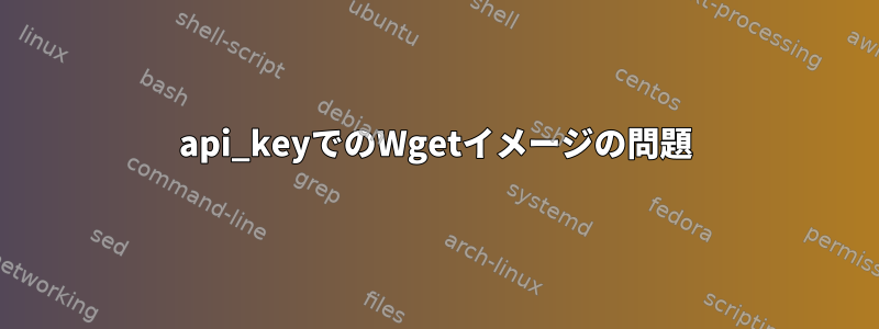 api_keyでのWgetイメージの問題