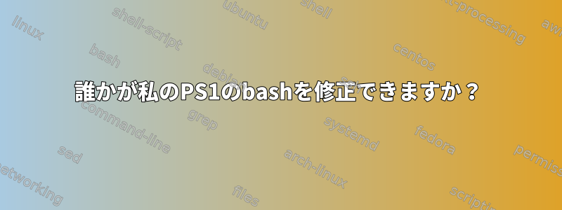 誰かが私のPS1のbashを修正できますか？