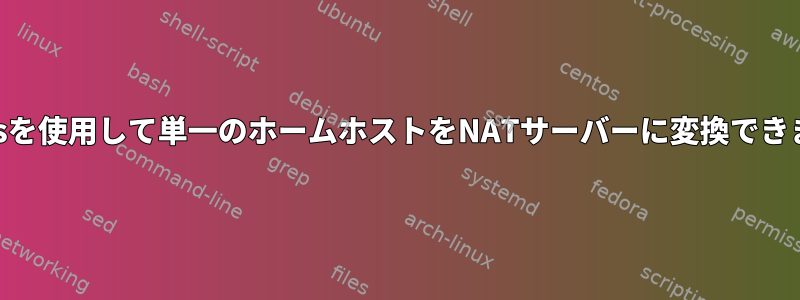 iptablesを使用して単一のホームホストをNATサーバーに変換できますか？