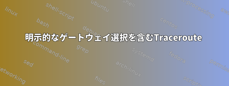 明示的なゲートウェイ選択を含むTraceroute