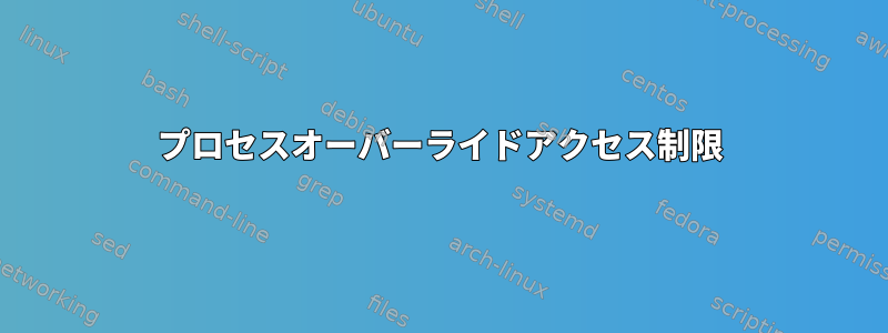 プロセスオーバーライドアクセス制限