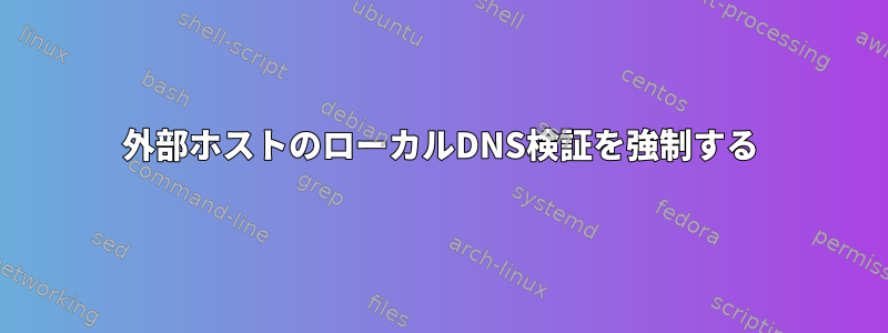 外部ホストのローカルDNS検証を強制する