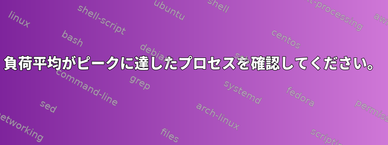 負荷平均がピークに達したプロセスを確認してください。