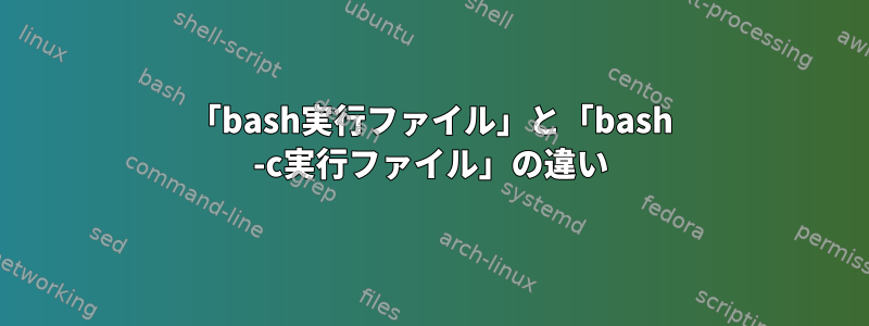 「bash実行ファイル」と「bash -c実行ファイル」の違い