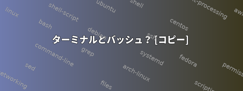 ターミナルとバッシュ？ [コピー]