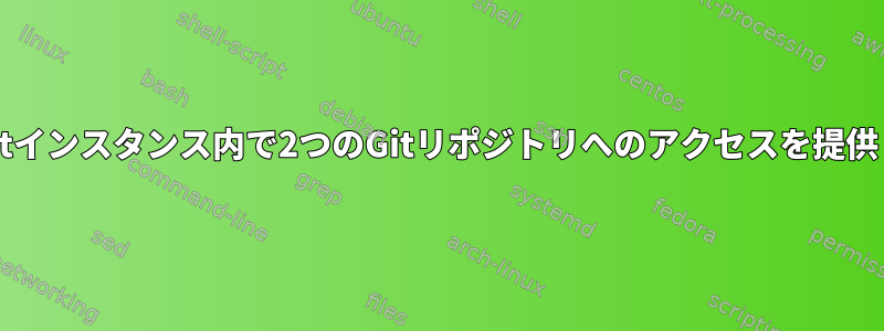 単一のGitインスタンス内で2つのGitリポジトリへのアクセスを提供します。