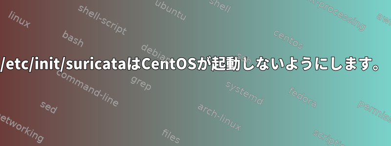 /etc/init/suricataはCentOSが起動しないようにします。