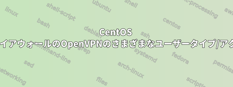 CentOS 7およびファイアウォールのOpenVPNのさまざまなユーザータイプ/アクセスルール