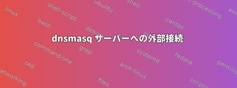 dnsmasq サーバーへの外部接続