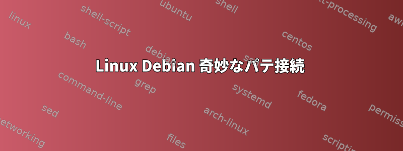 Linux Debian 奇妙なパテ接続