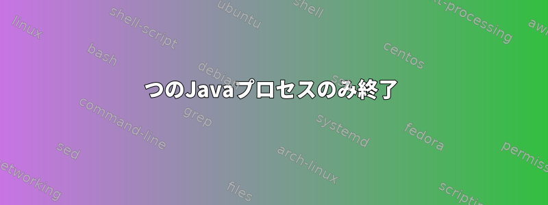 1つのJavaプロセスのみ終了