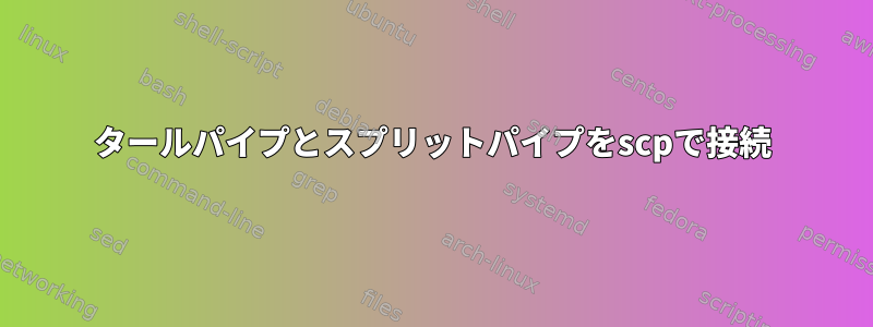 タールパイプとスプリットパイプをscpで接続