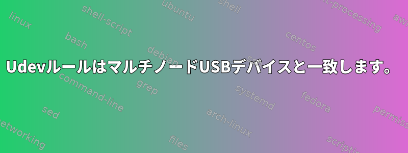 UdevルールはマルチノードUSBデバイスと一致します。