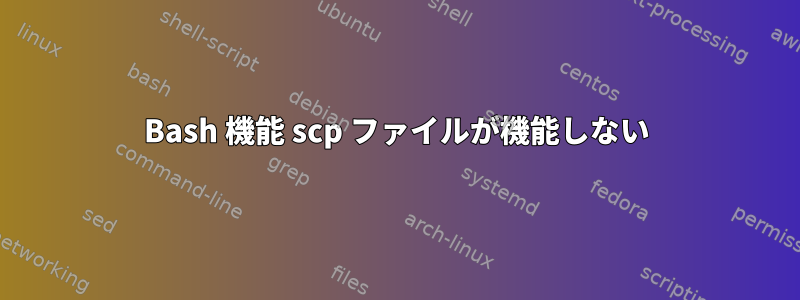 Bash 機能 scp ファイルが機能しない