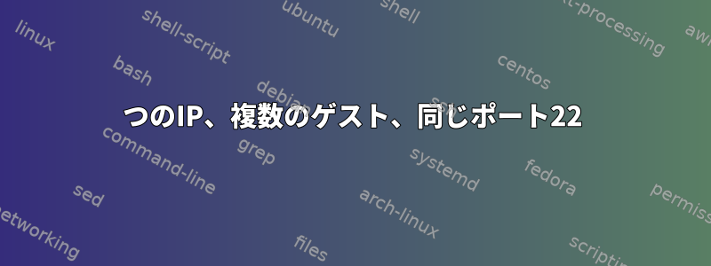 1つのIP、複数のゲスト、同じポート22