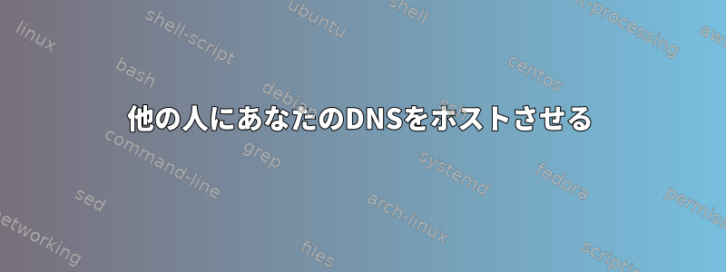 他の人にあなたのDNSをホストさせる