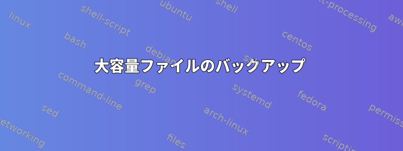 大容量ファイルのバックアップ