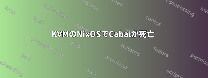 KVMのNixOSでCabalが死亡