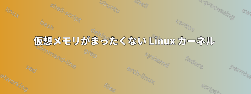 仮想メモリがまったくない Linux カーネル