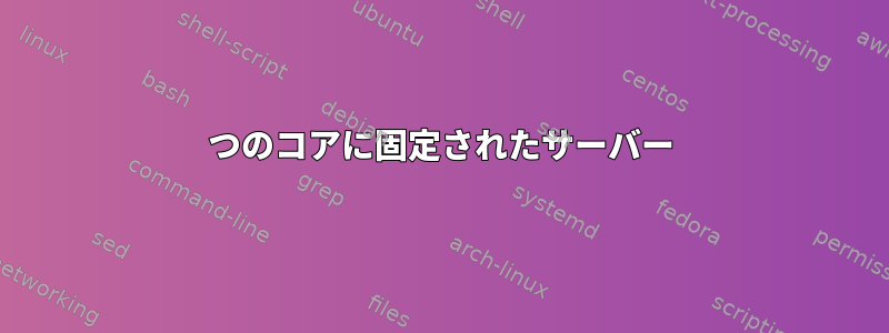 1つのコアに固定されたサーバー