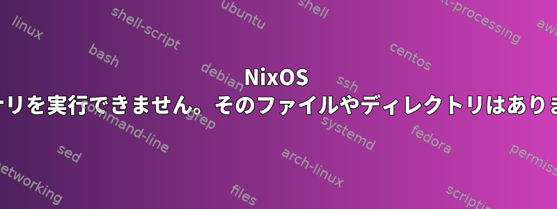 NixOS でバイナリを実行できません。そのファイルやディレクトリはありません。