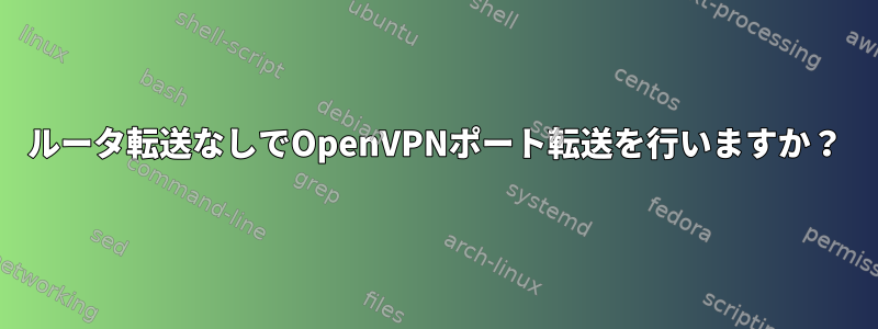 ルータ転送なしでOpenVPNポート転送を行いますか？