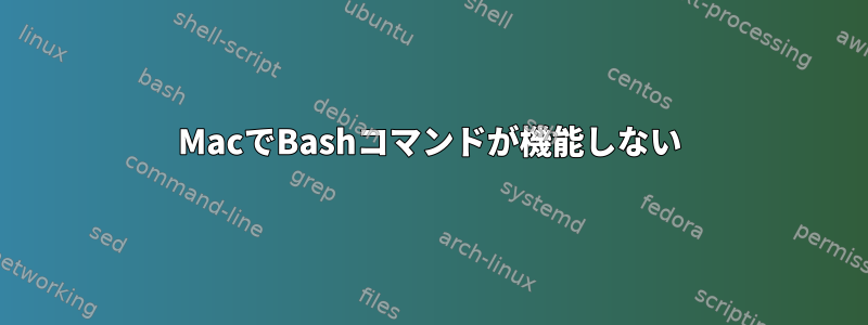 MacでBashコマンドが機能しない