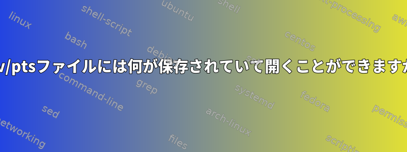 /dev/ptsファイルには何が保存されていて開くことができますか？