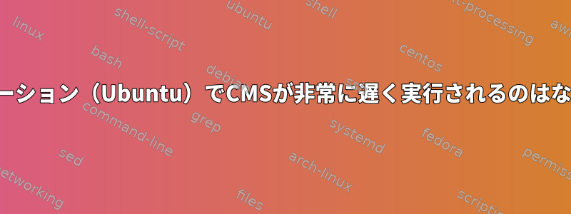 ワークステーション（Ubuntu）でCMSが非常に遅く実行されるのはなぜですか？