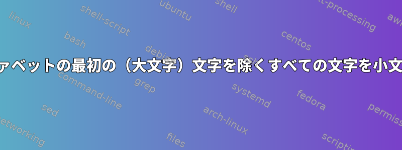 キリルアルファベットの最初の（大文字）文字を除くすべての文字を小文字にします。