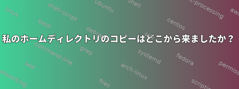 私のホームディレクトリのコピーはどこから来ましたか？