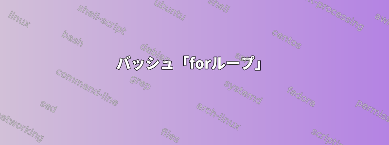 バッシュ「forループ」