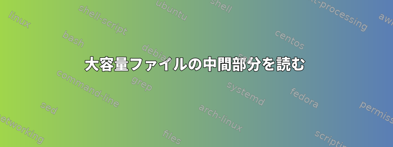 大容量ファイルの中間部分を読む