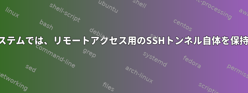 3番目のシステムでは、リモートアクセス用のSSHトンネル自体を保持します。
