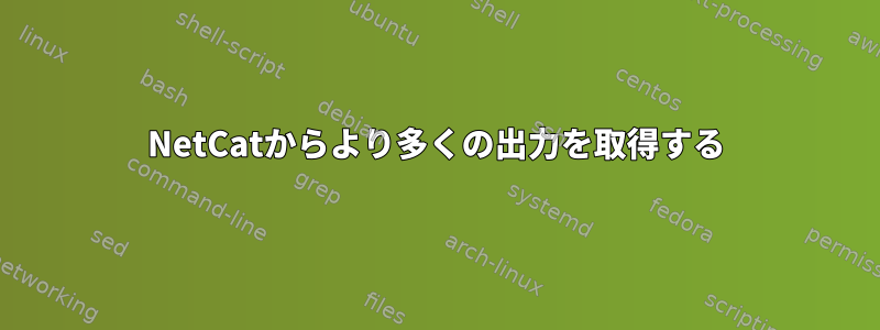 NetCatからより多くの出力を取得する