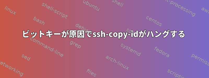 8192ビットキーが原因でssh-copy-idがハングする