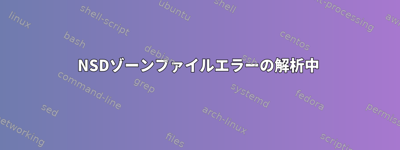 NSDゾーンファイルエラーの解析中