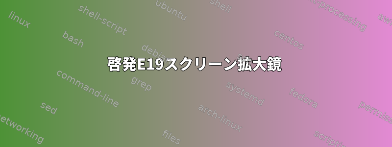 啓発E19スクリーン拡大鏡