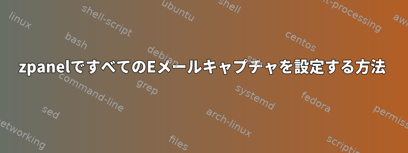 zpanelですべてのEメールキャプチャを設定する方法