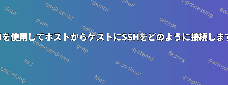 QEMUを使用してホストからゲストにSSHをどのように接続しますか？